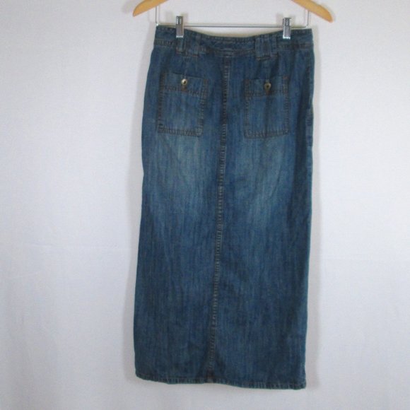 TINT Womens Blue Jean Below Knee Skirt Size 4 Pre-owned Good Condition 5… - Picture 2 of 7